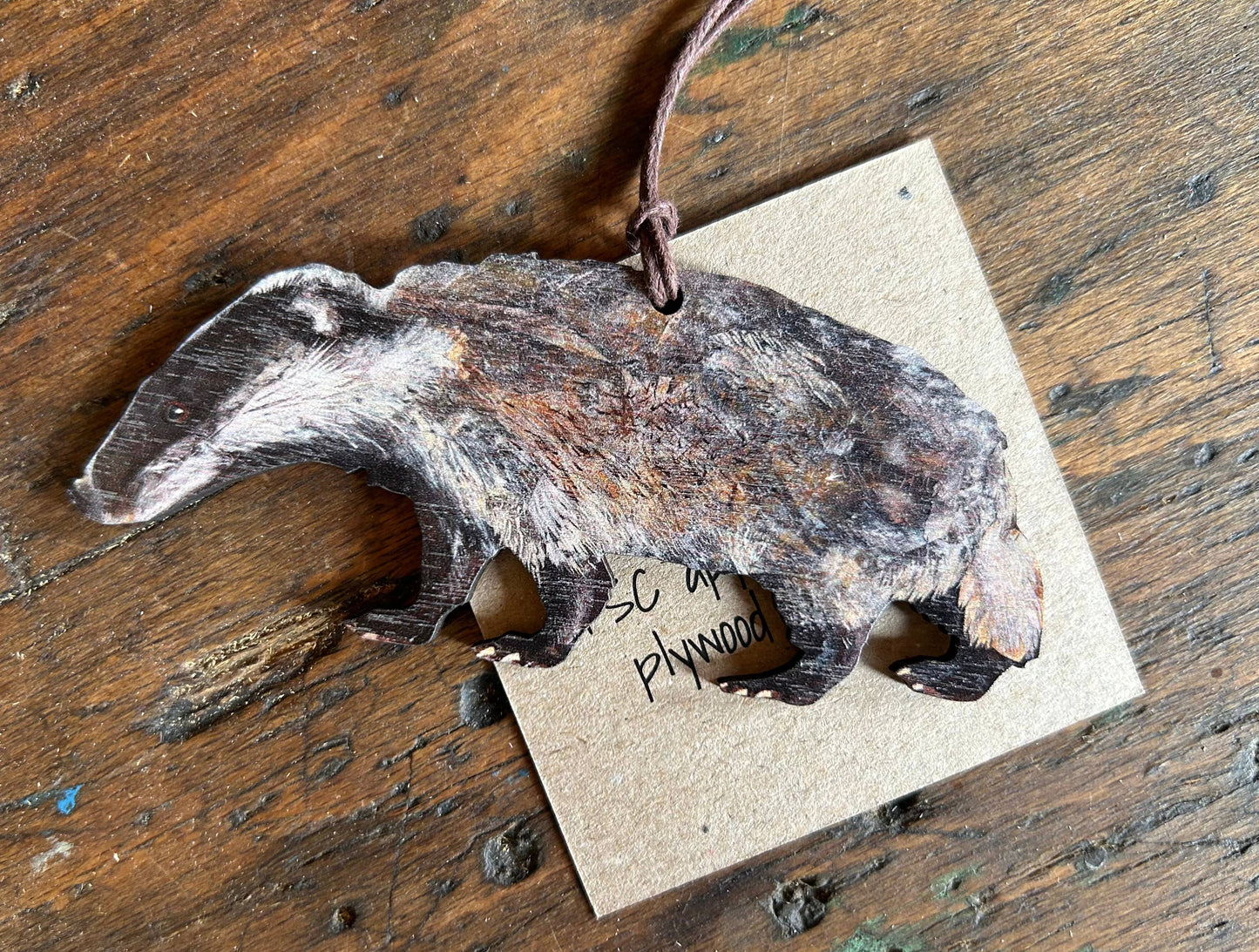 Badger birch Wooden decoration