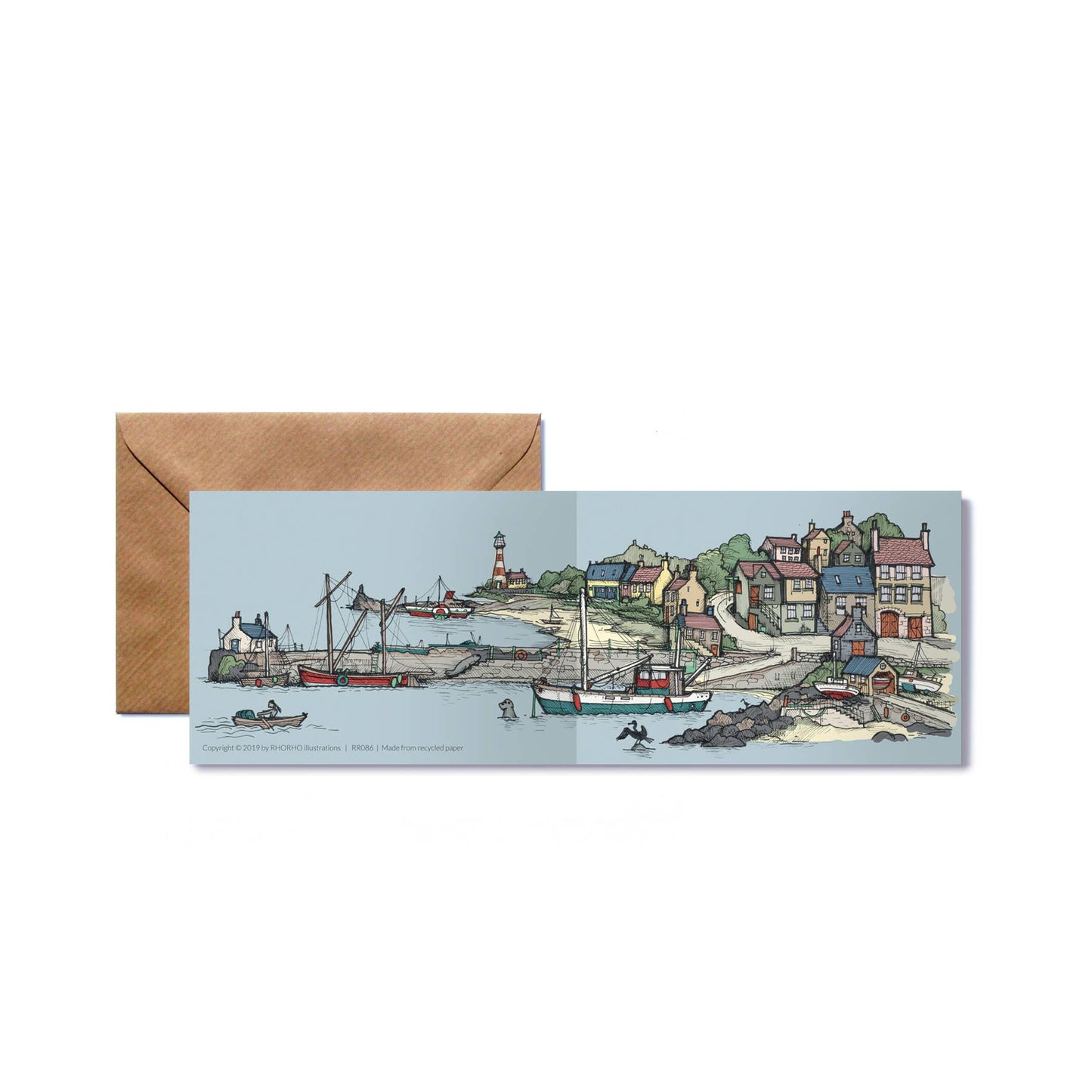 Scottish Harbour Greetings Card