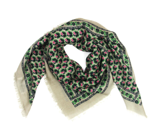 Valentine Floral Wool Scarf