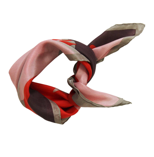 Vivaro Coral - Mini Square Silk Scarf