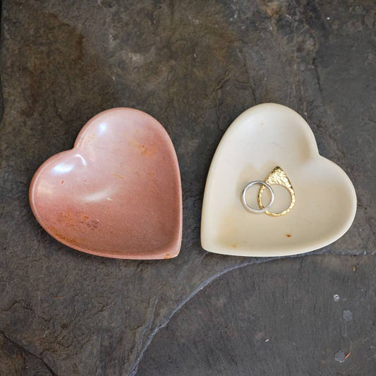 Kenyan Hand Carved Soapstone Heart Dish