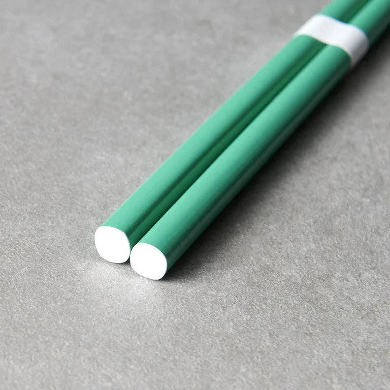 Bamboo Green & White chopsticks 23cm