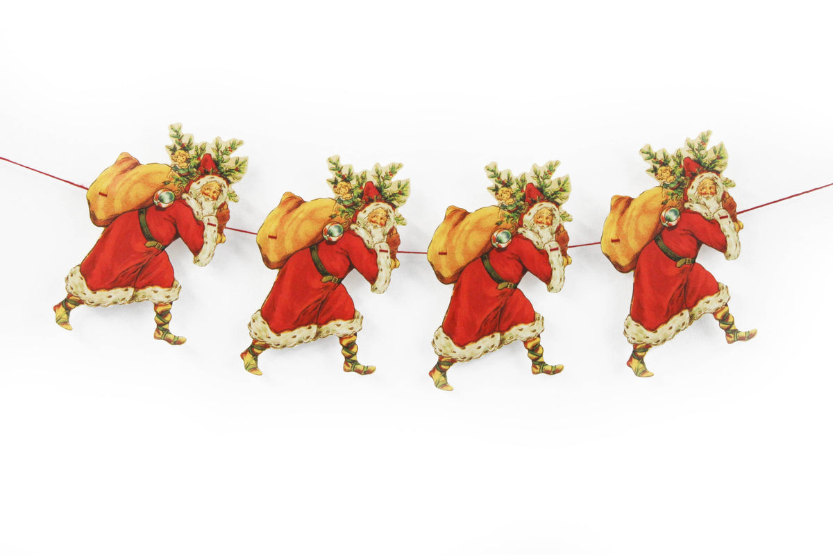 victorian style santa garland