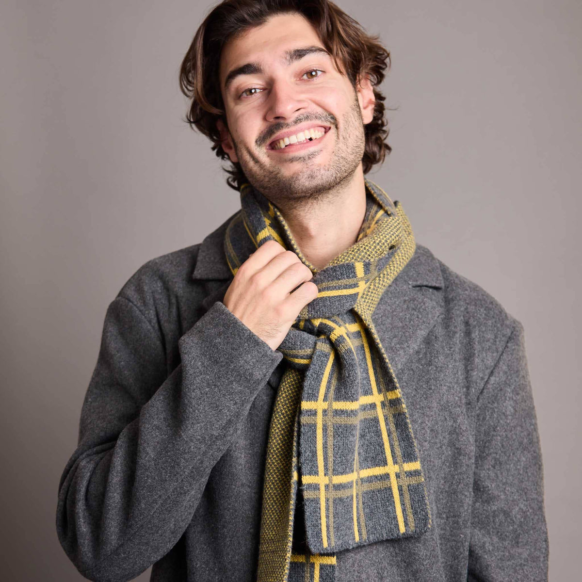 Catherine Tough patterned merino lambswool scarf