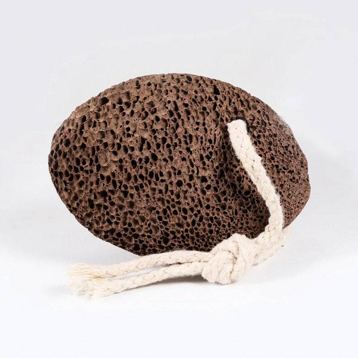 Natural pumice stone with off-white cord
