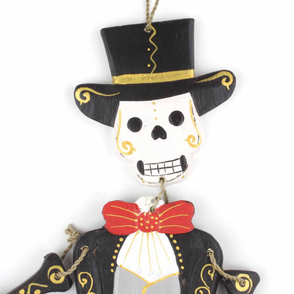 Large Day of the Dead Man wooden decoration, hand-painted in Bali