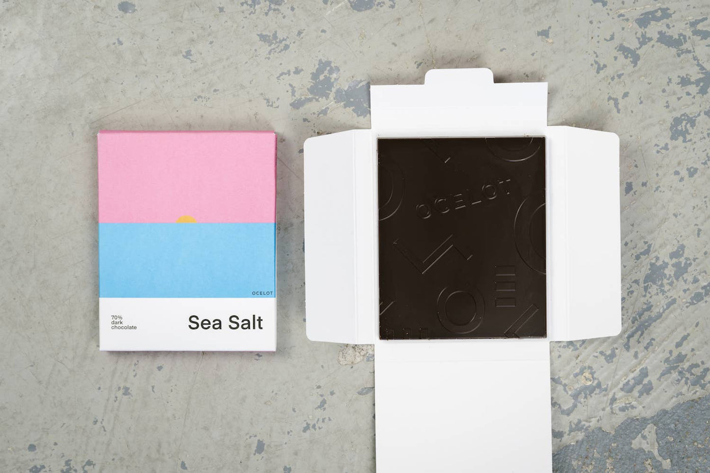 Ocelot Organic Dark Chocolate with Scottish Sea Salt – Vegan, Ethical & Plastic-Free, 70g
