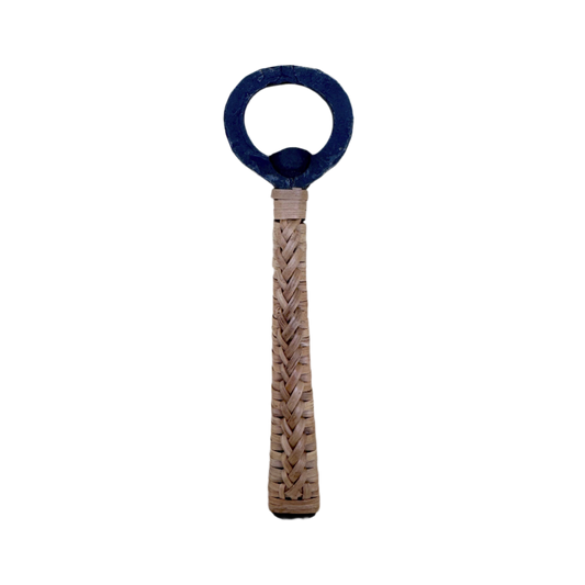 Handwoven Bamboo & Forged Iron Bottle Opener – Handmade in India