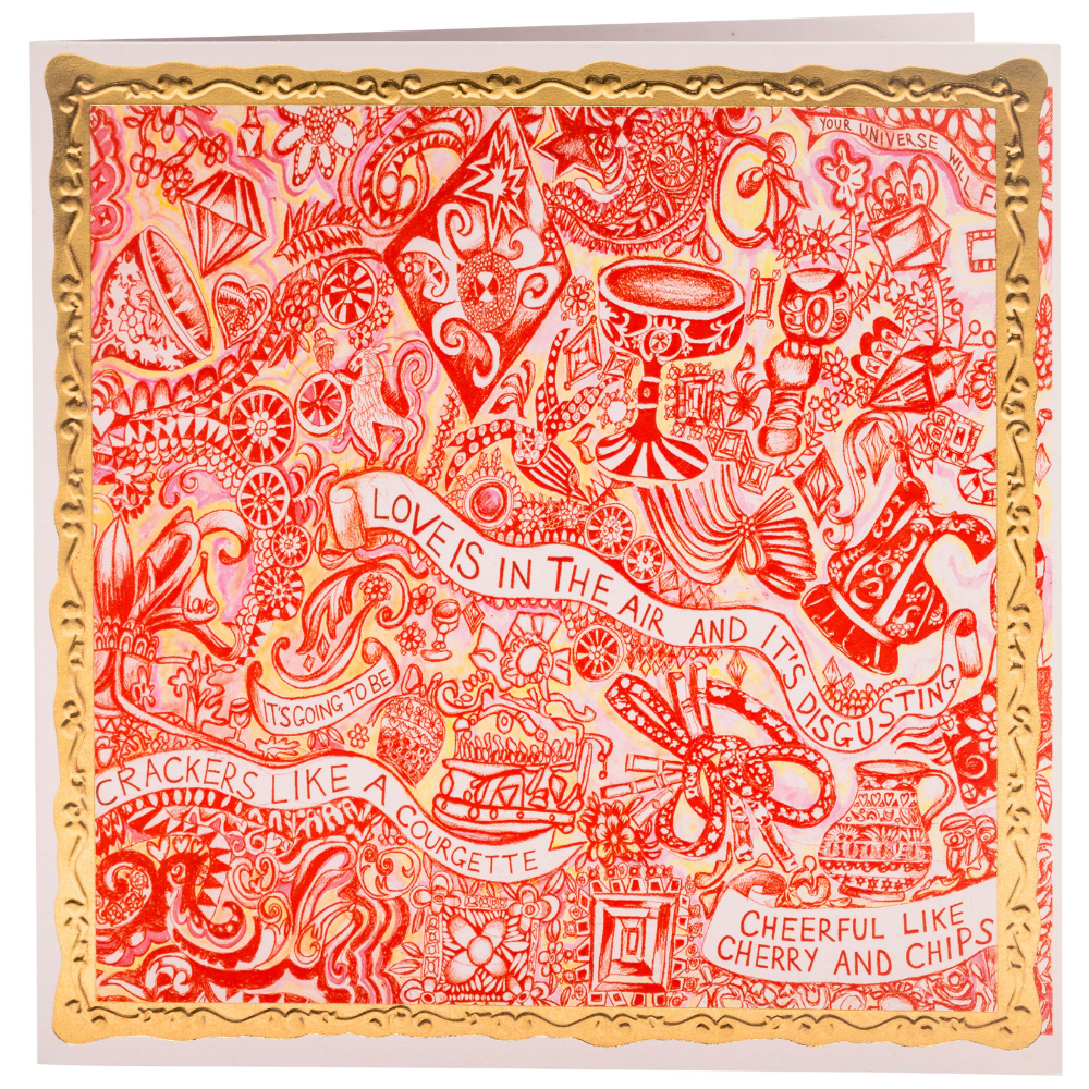 arty valentines charity card