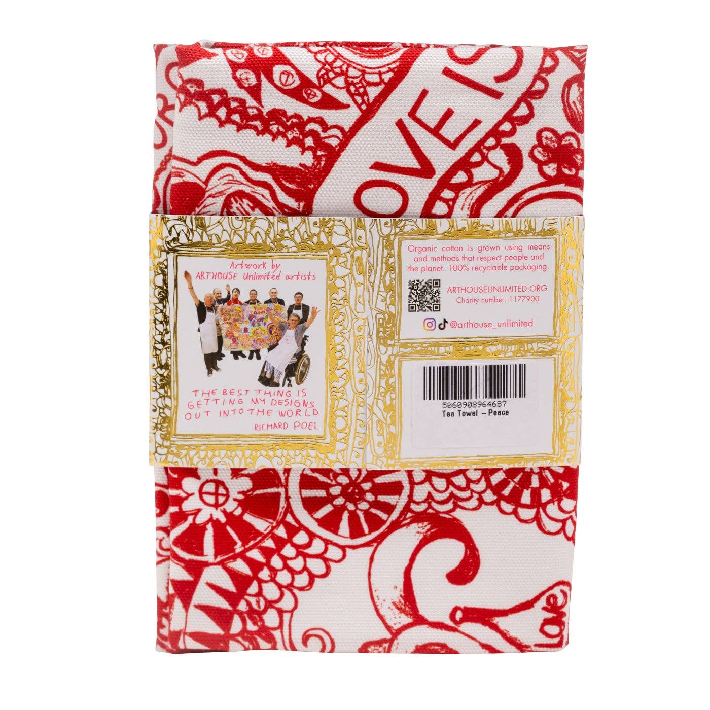 Love Is In The Air Organic Tea Towel