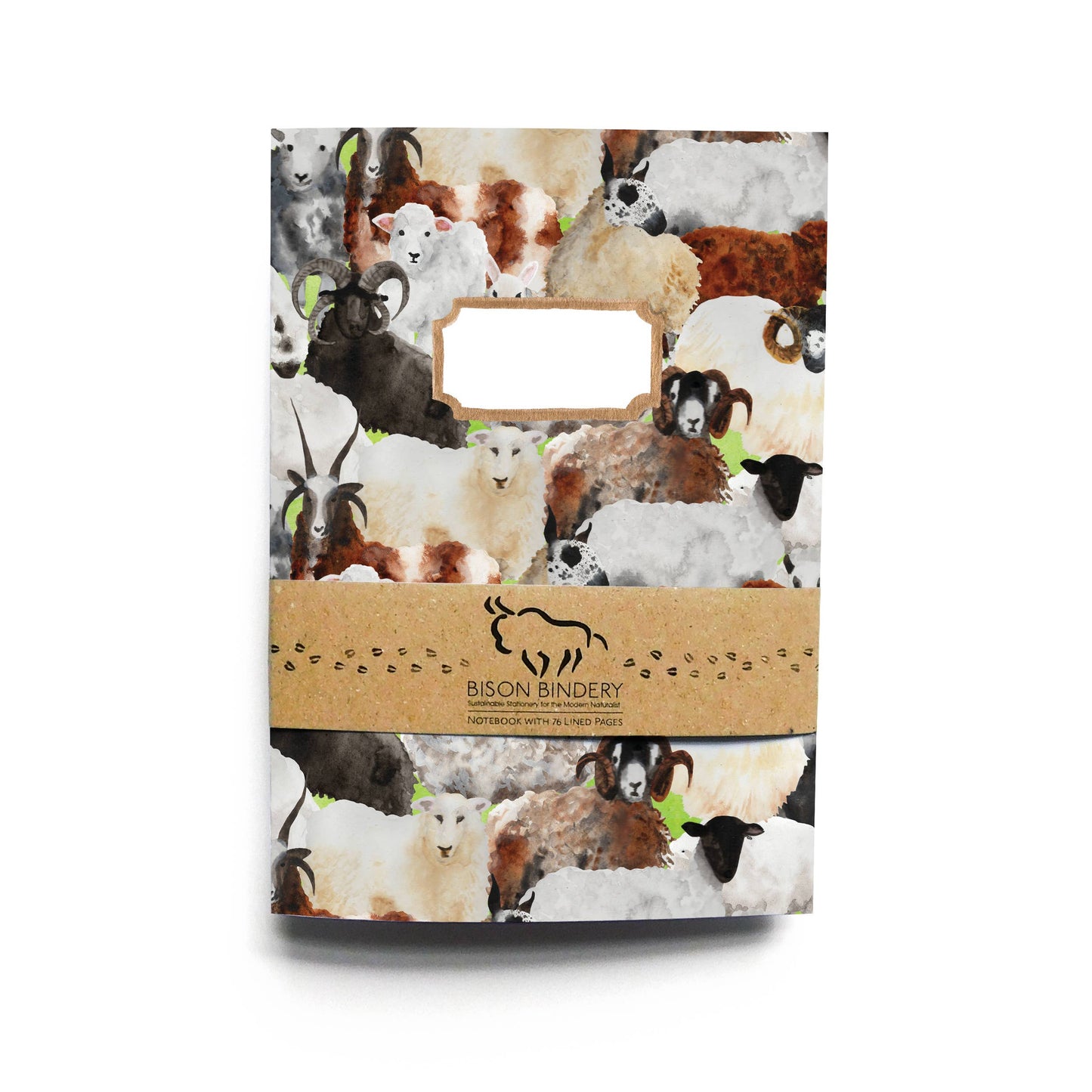 Flock of Sheep A5 Recycled Notebook