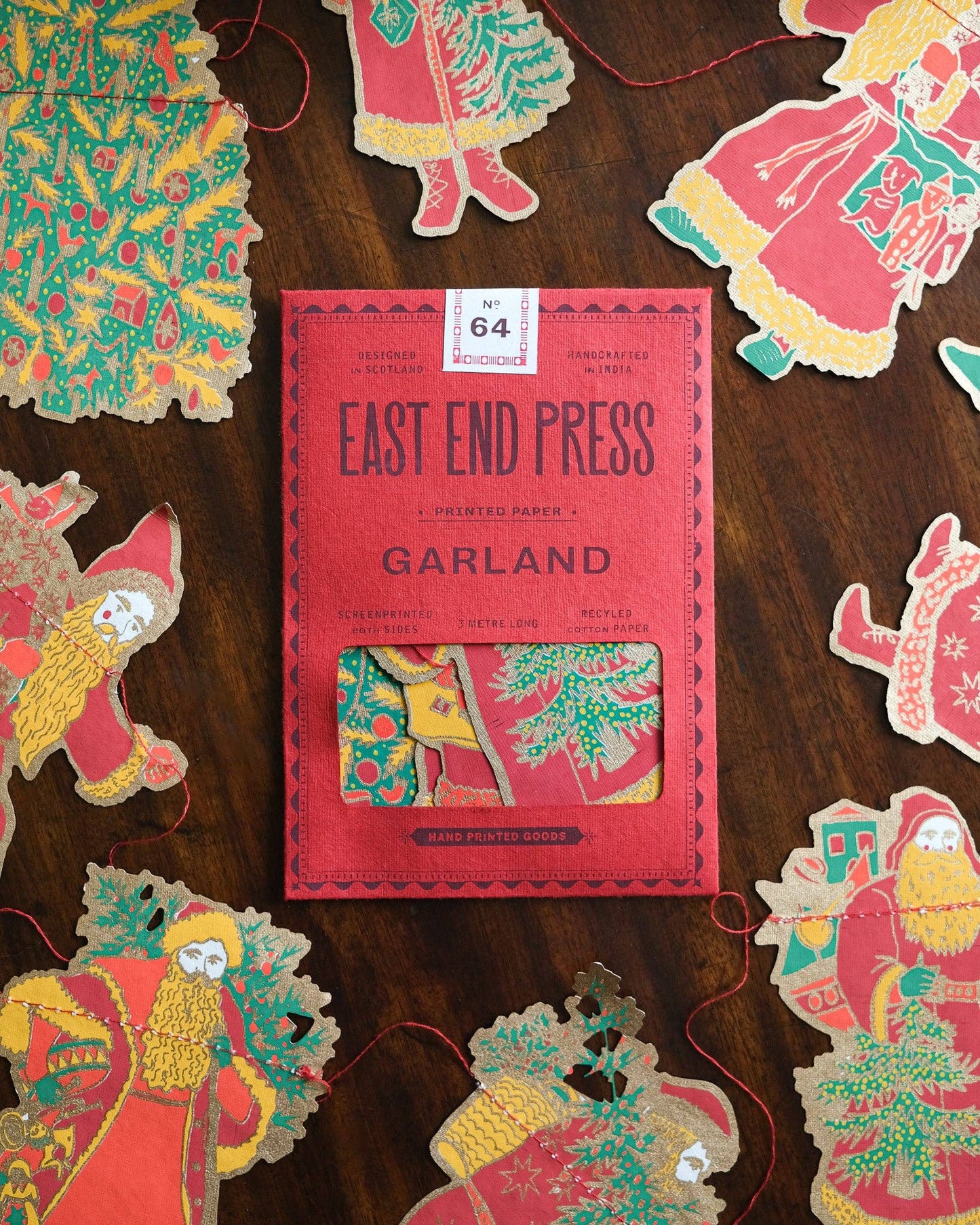 Retro St Nicholas Santa Garland