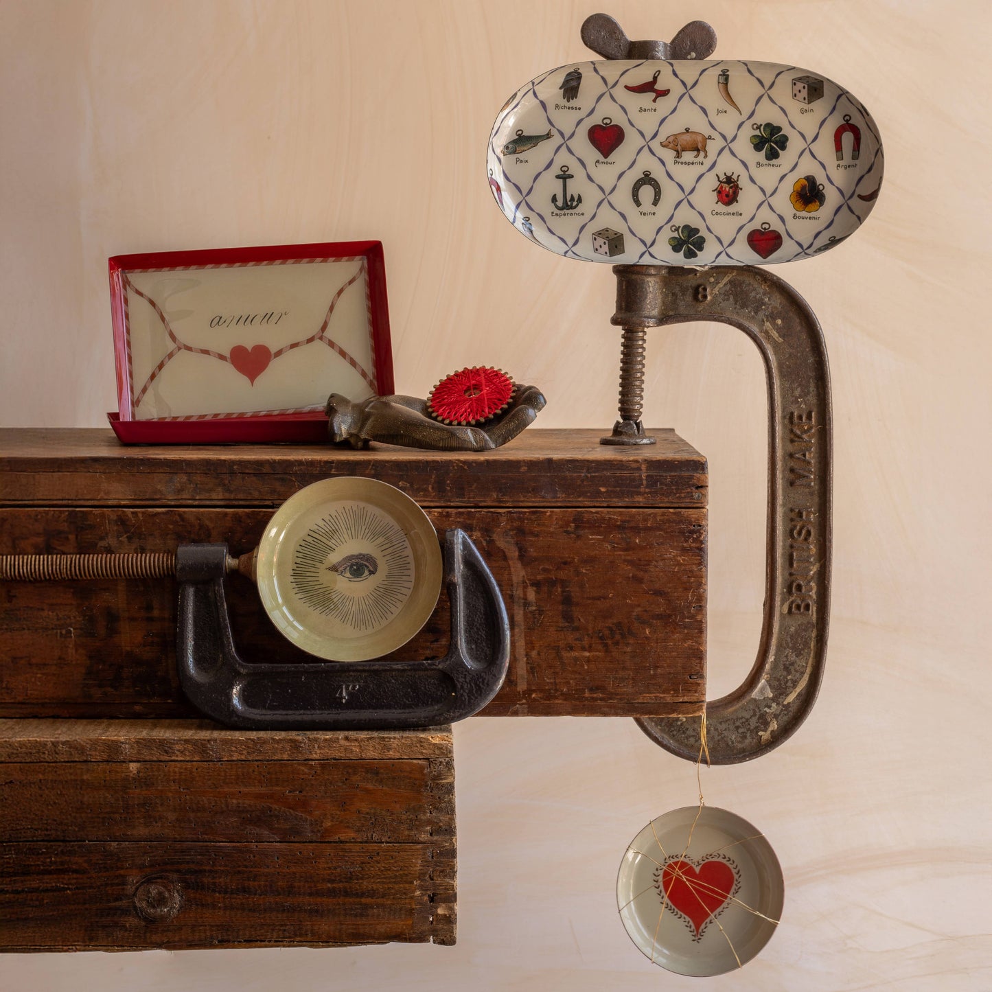 Heart Enamel Trinket Tray