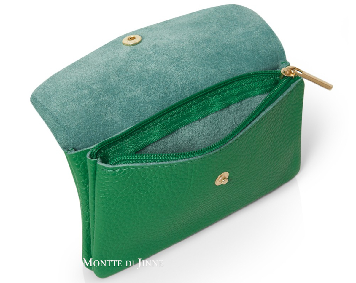 Large Italian Leather Coin Purse