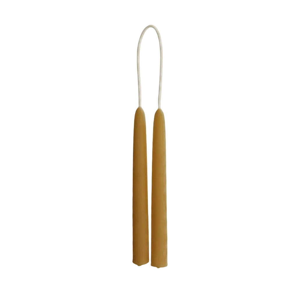 100% Local Beeswax Dinner Candles (Pair)