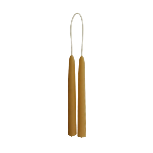 100% Local Beeswax Dinner Candles (Pair)