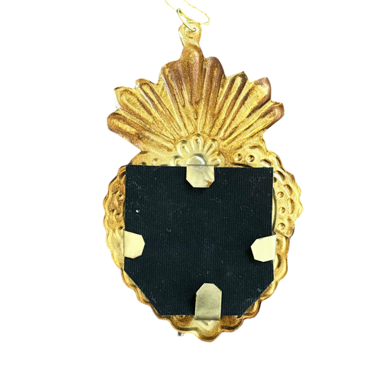 Mirrored Sacred Hearts Milagros Hanging Ornament