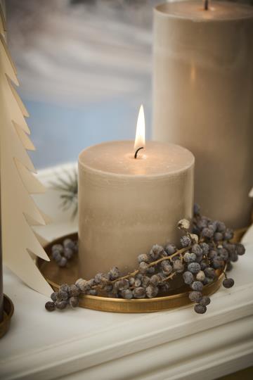 Linen Church Candle - Nordic Swan Eco Wax
