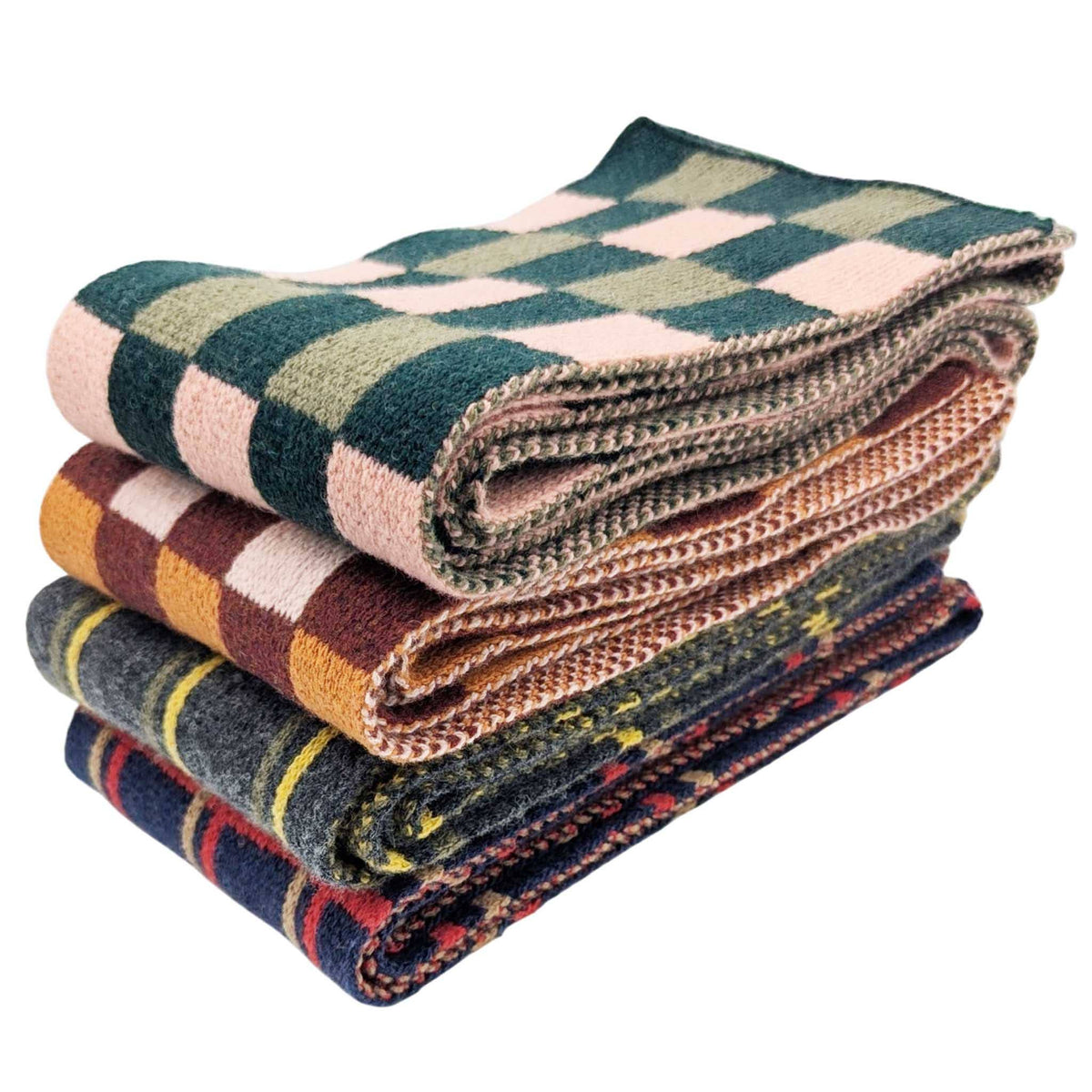 Catherine Tough patterned merino lambswool scarf