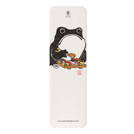 Cute sushi eating frog bookmark