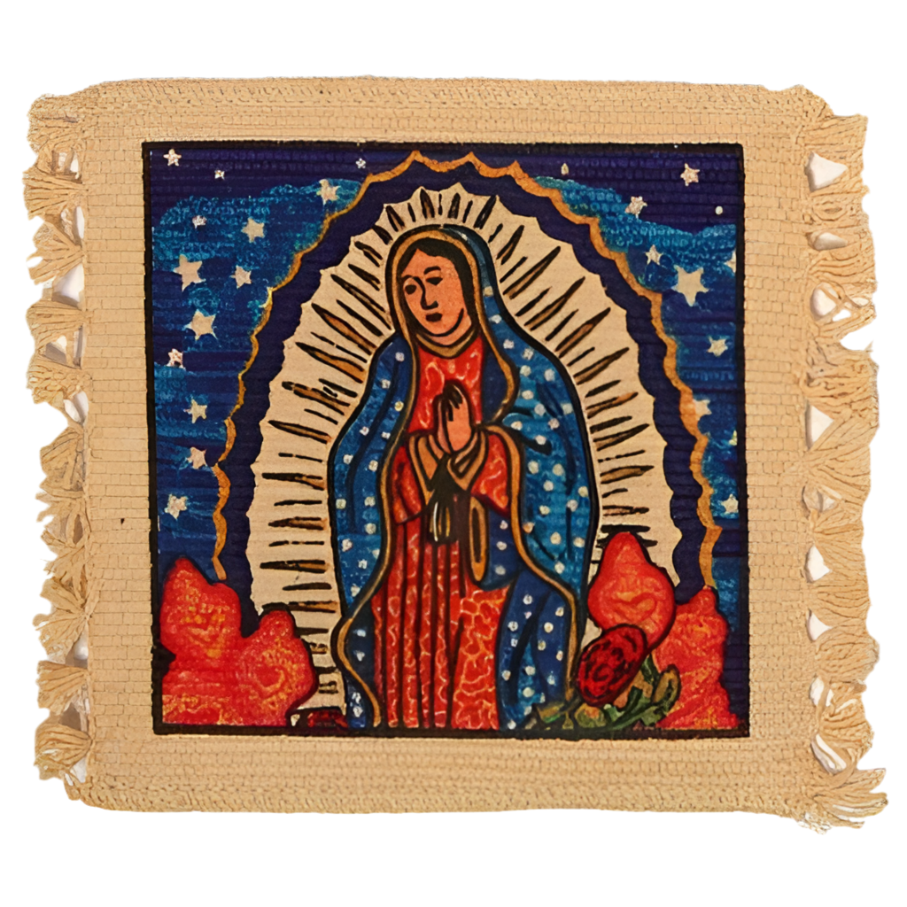 Cotton Lady of Guadalupe Coasters Drink Mats