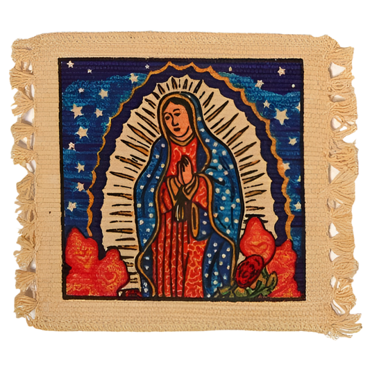 Cotton Lady of Guadalupe Coasters Drink Mats