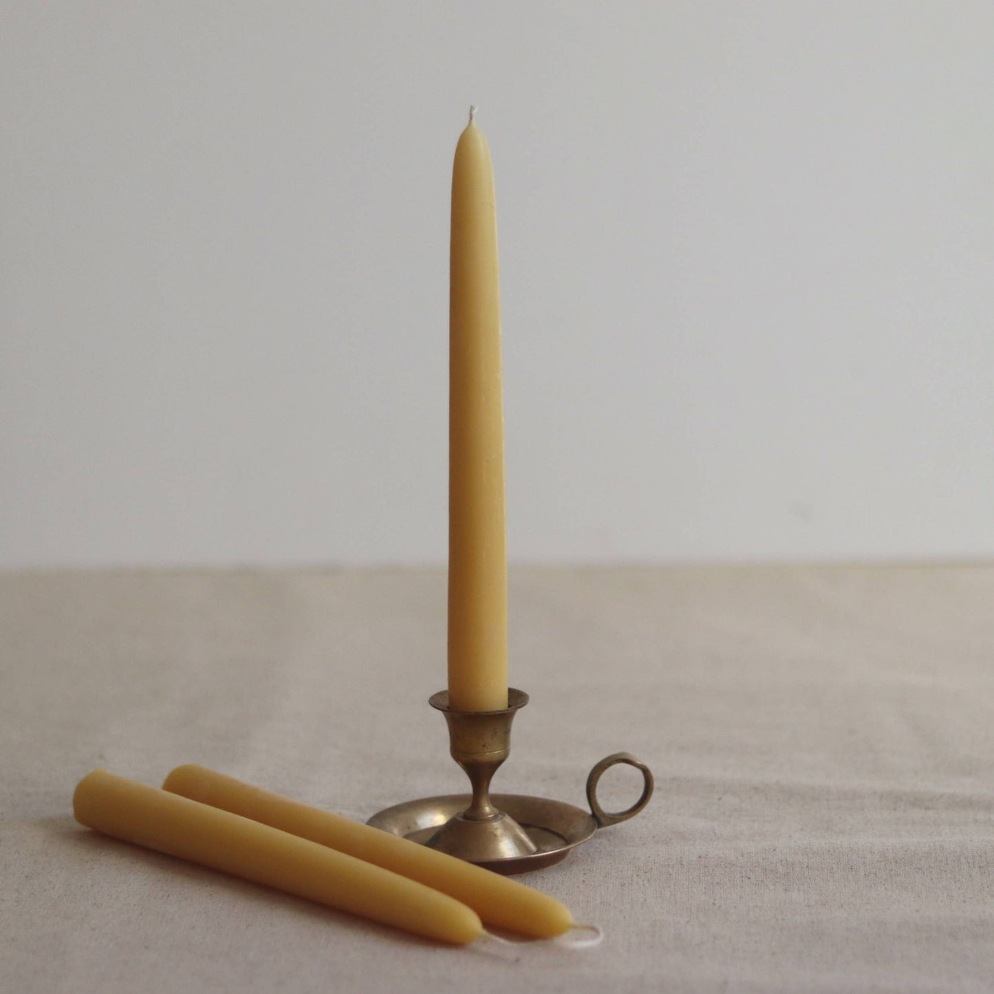 100% Local Beeswax Dinner Candles (Pair)