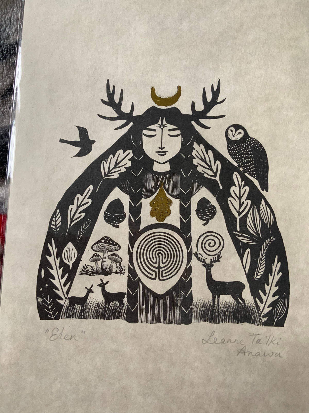 Elen of the Ways A4 Folk Art Print