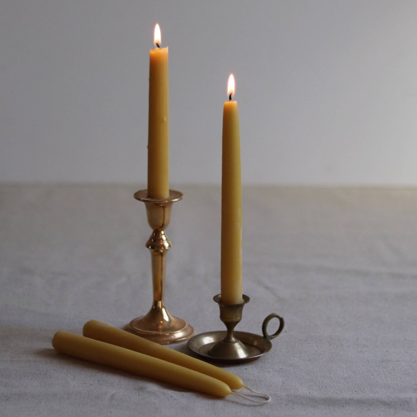 100% Local Beeswax Dinner Candles (Pair)