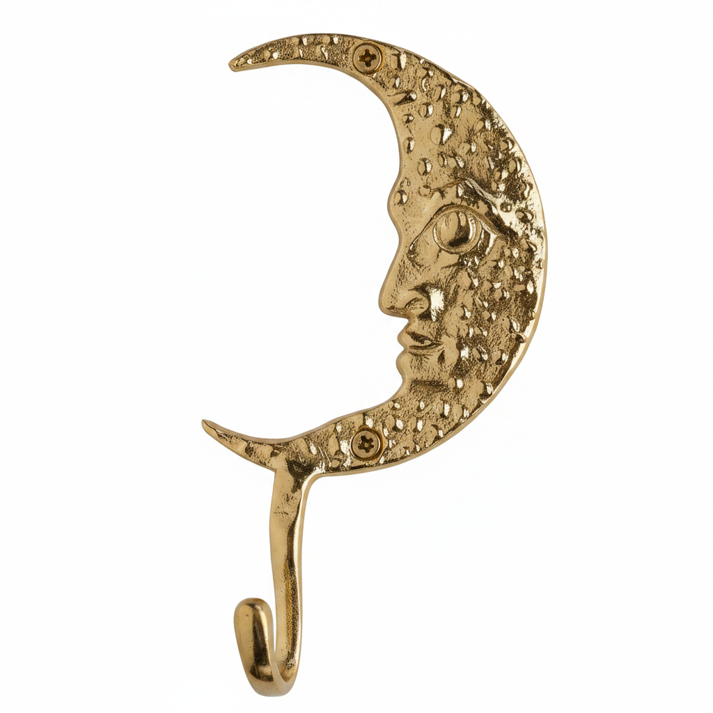 Golden crescent moon hook, 8 by 16cm