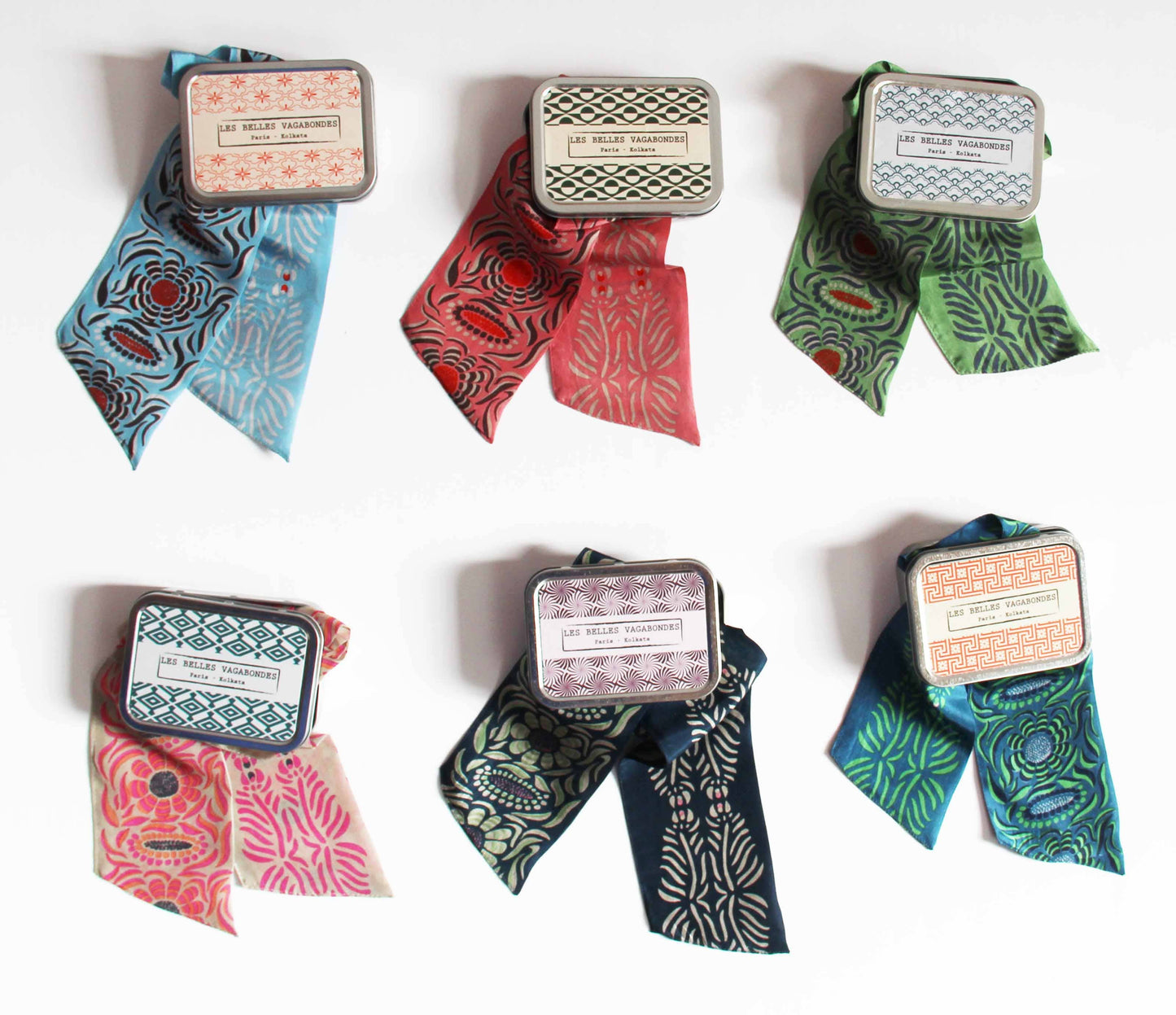 100% Silk hair tie in re-useable tin 