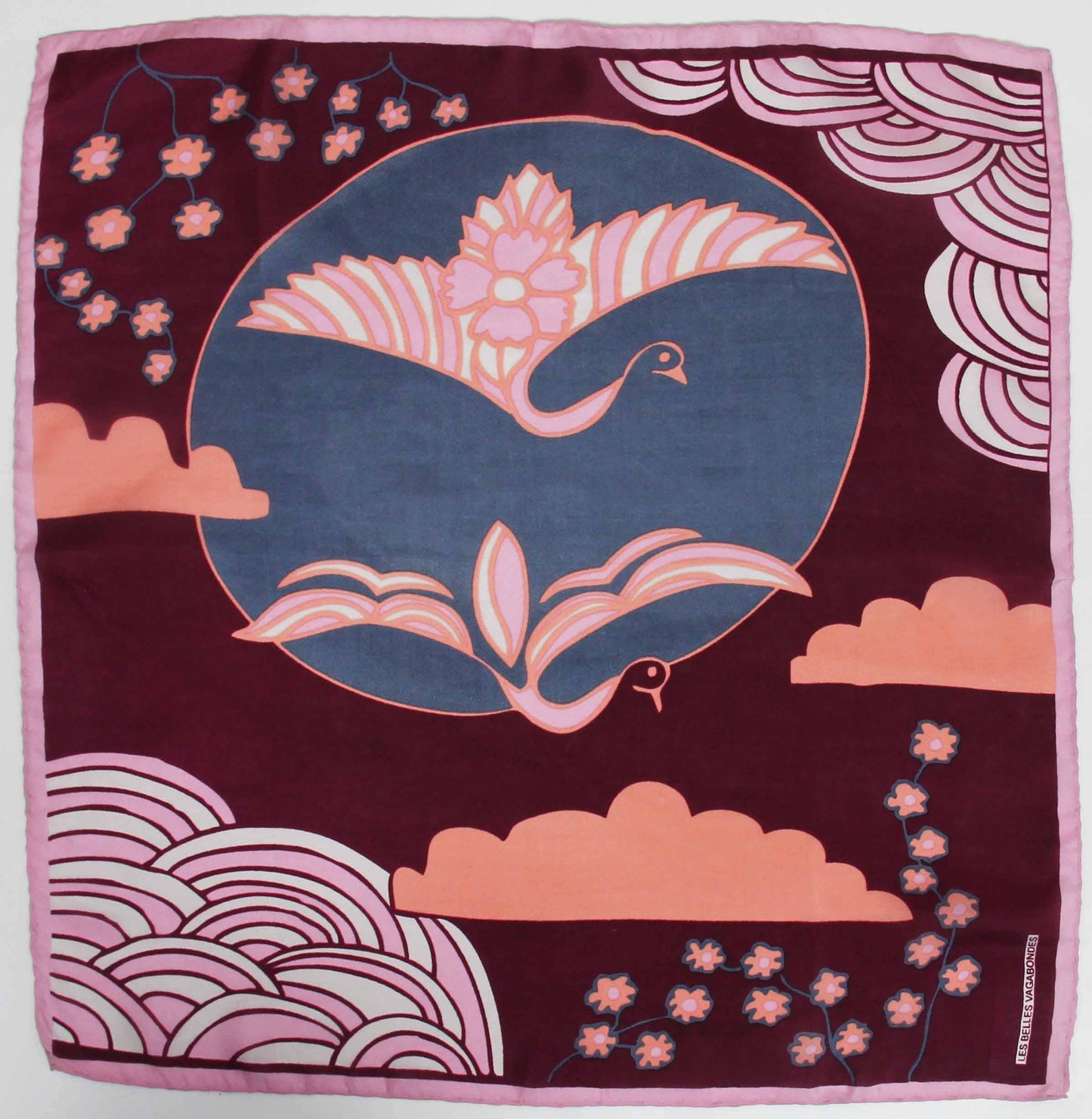 Agami Bordeaux & Pink - Mini Silk Scarf