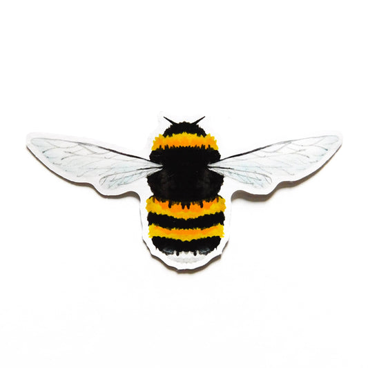 hand painted bee sticker 