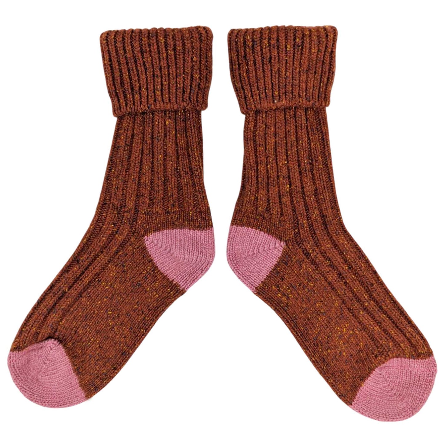 Recycled Lambswool & Silk Ribbed Socks