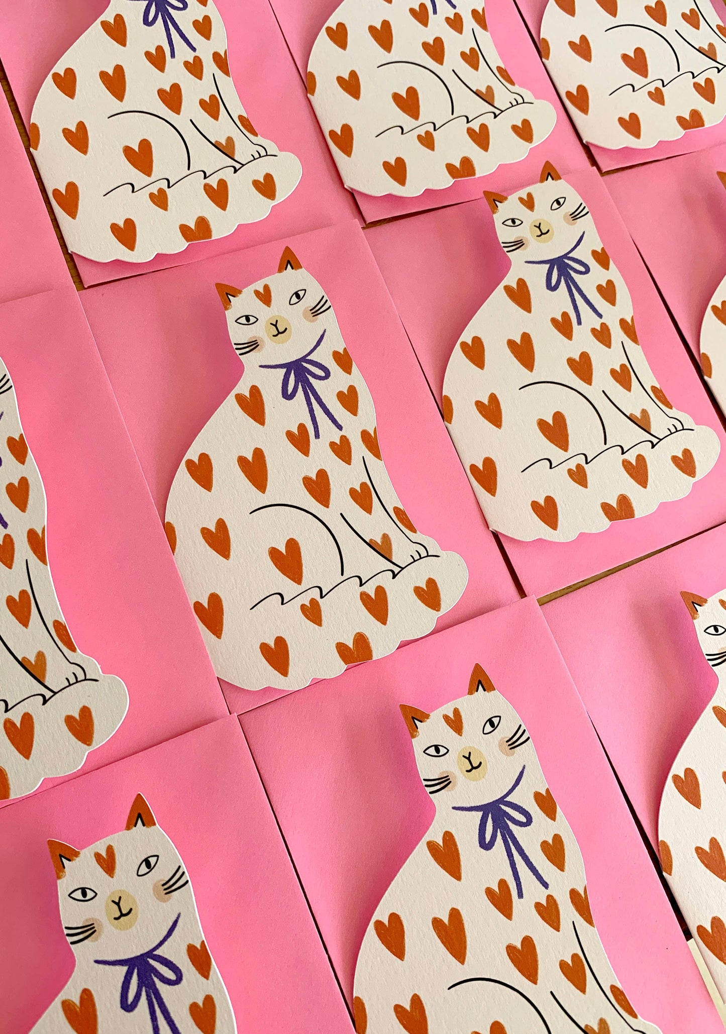 Kitty Cat Loveheart Valentine’s Day Card