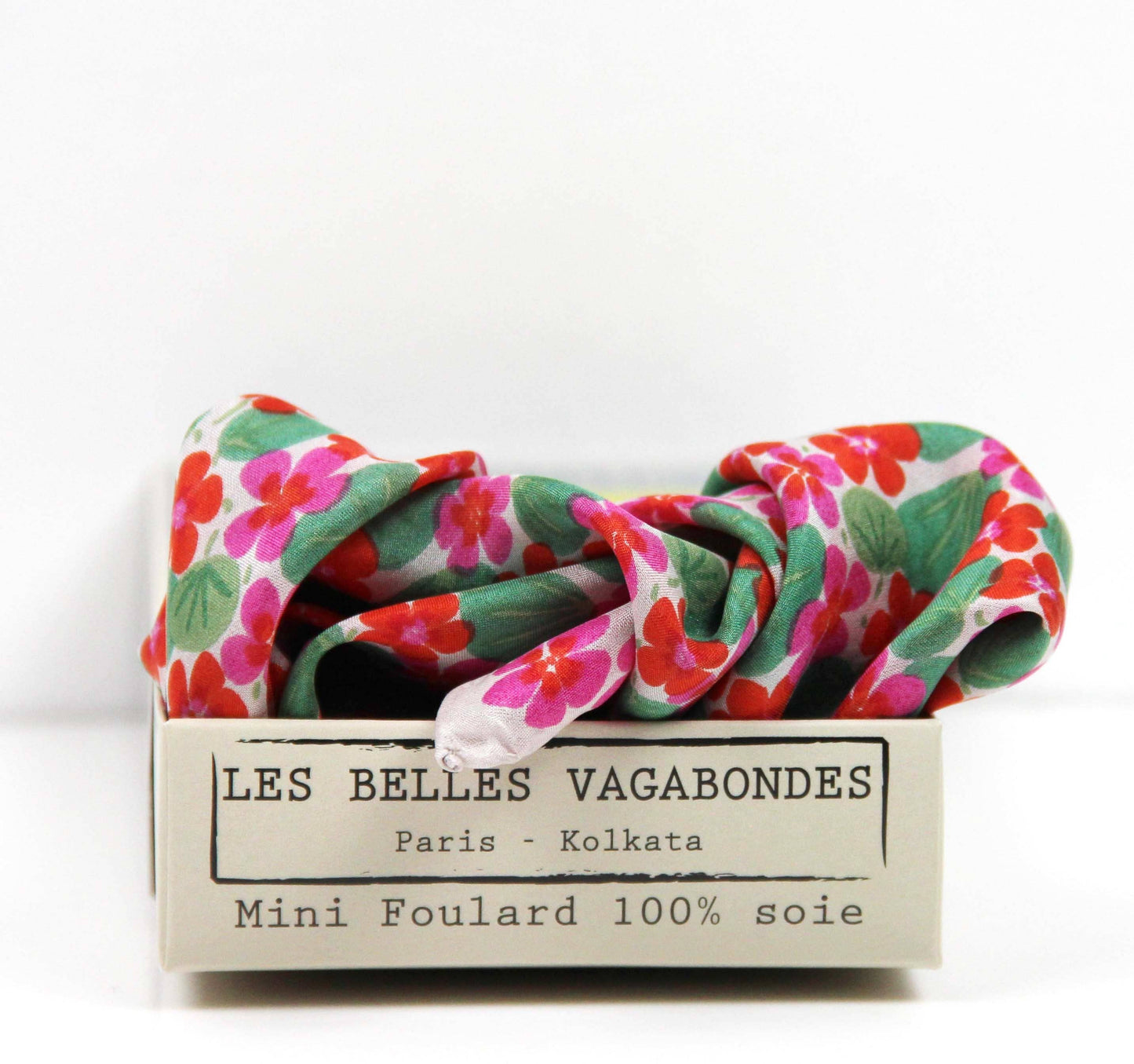 Mini Capucine Fuchsia Silk Scarf