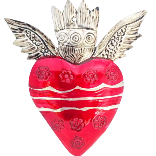 ex voto heart milagros tin art