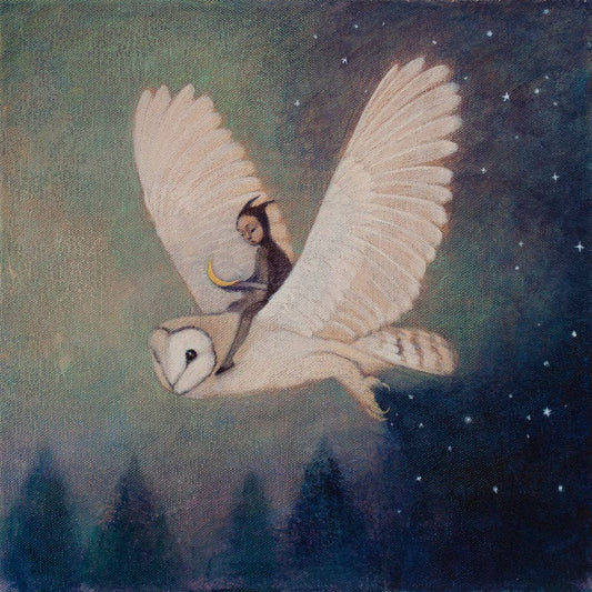 Boa Noite greetings card by Scottish artist Lucy Campbell, printed from an original painting, blank inside