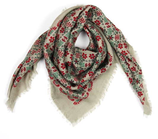 Red Agata Wool Scarf