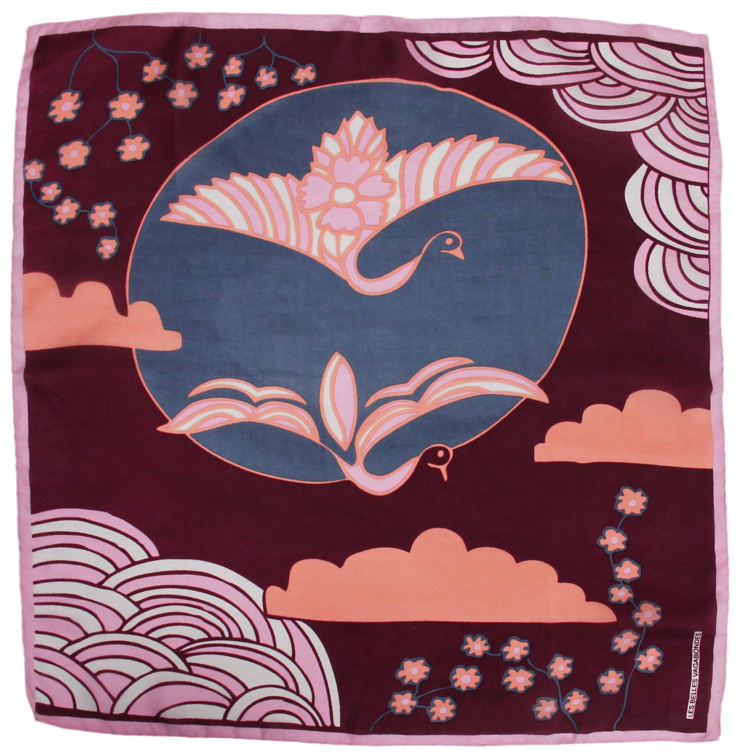 Agami Bordeaux & Pink - Mini Silk Scarf