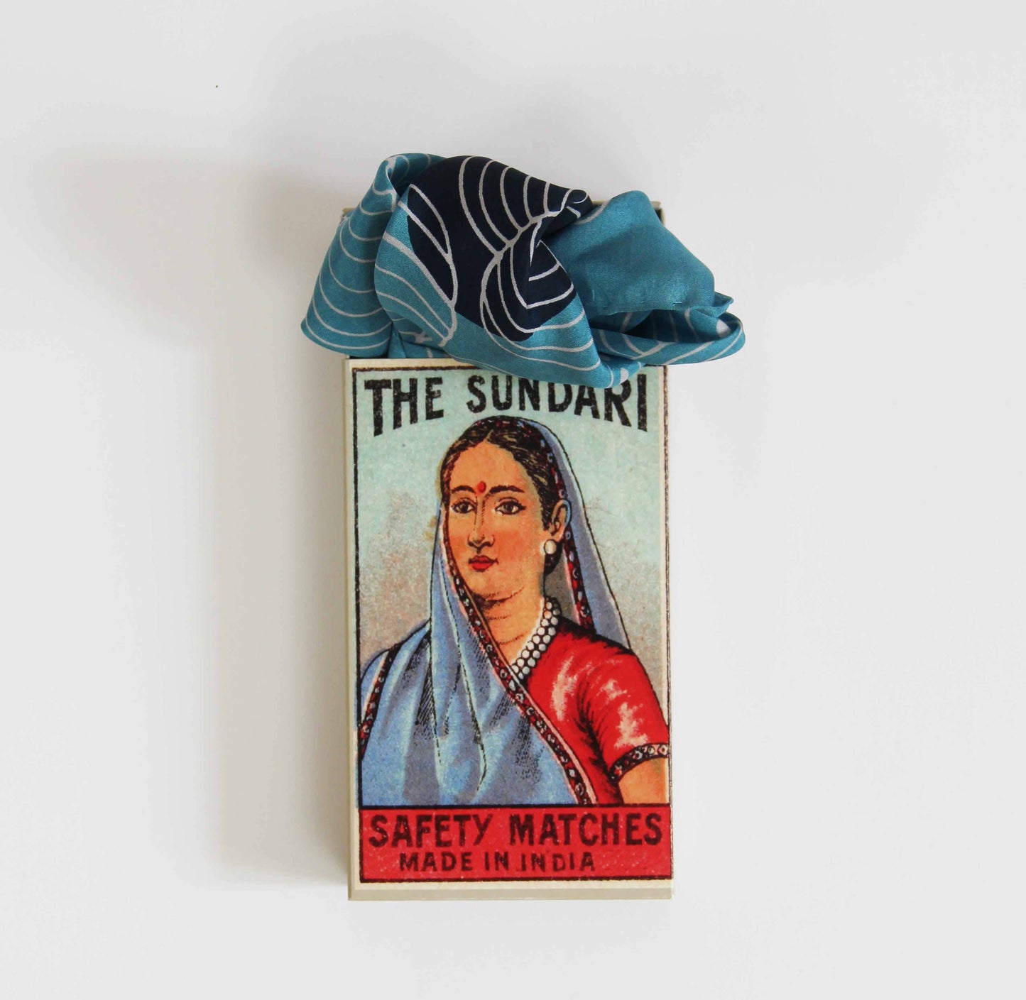 Mini Mandalay Blue Silk Scarf