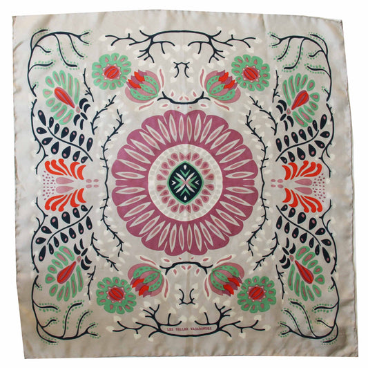Marushka Grey - Mini Square Silk Scarf