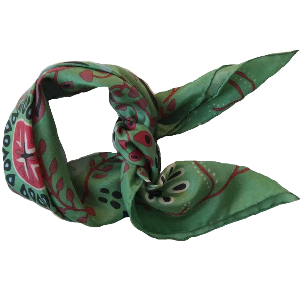 Mini Green Marushka Silk Scarf