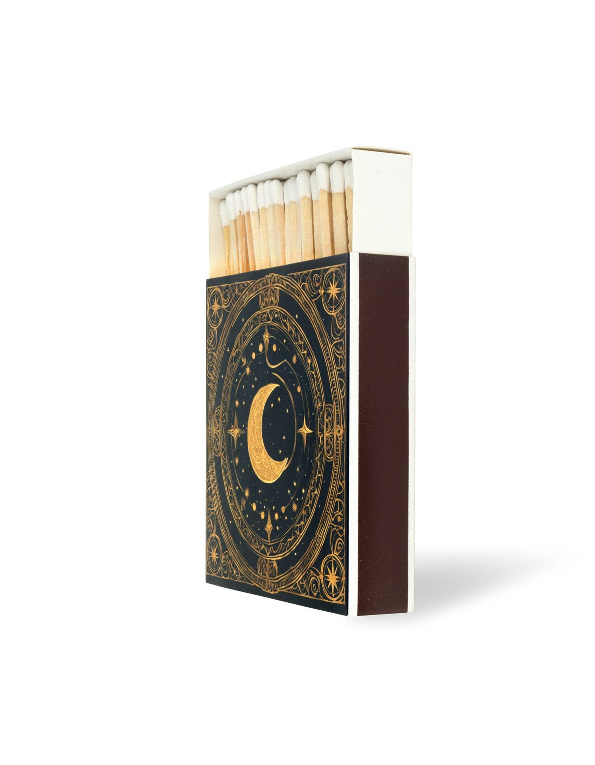 Celestial printed matchbox holding around 100 long safety matches
