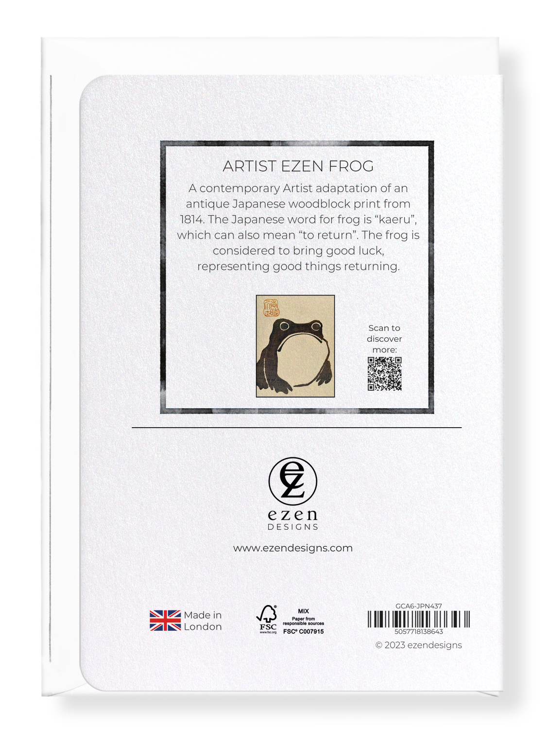 Artist Hoji Frog Greetings Card