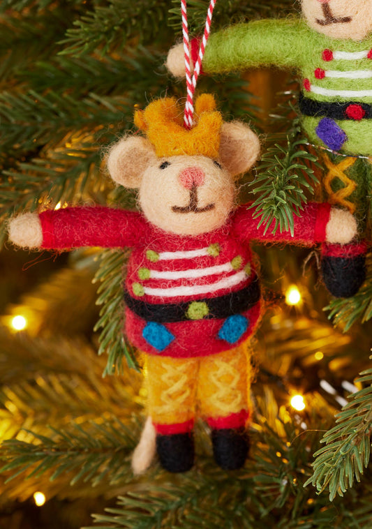 Felt Prince Mouse Decoration