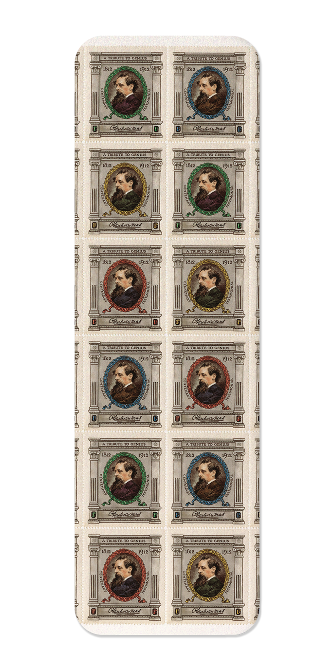 Charles Dickens Centenary Stamp Bookmark