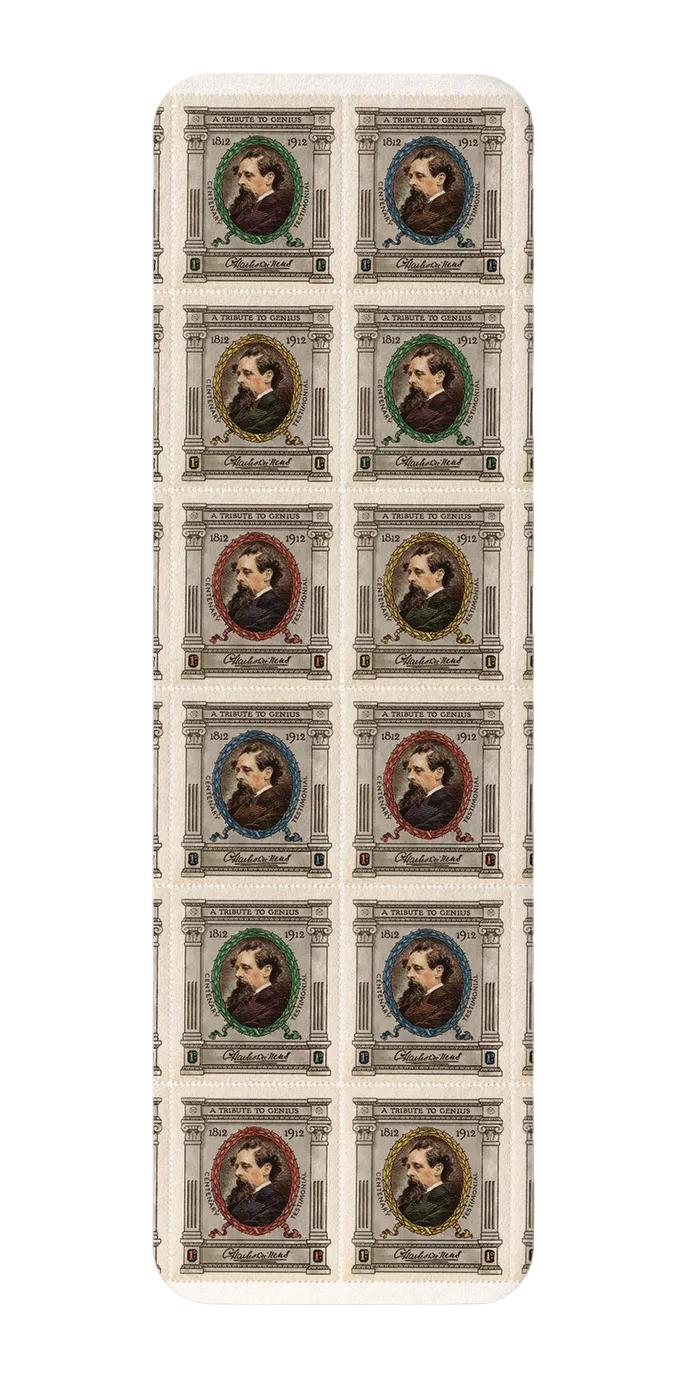 Charles Dickens Centenary Stamp Bookmark