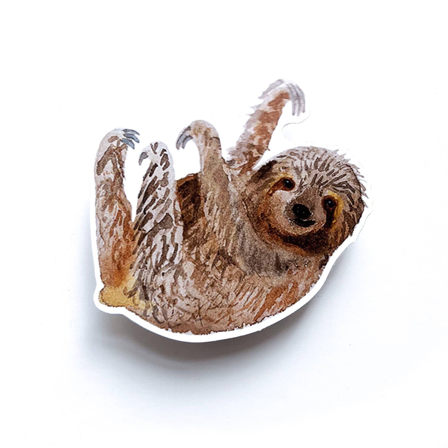 hand painted illustration sloth sticker
