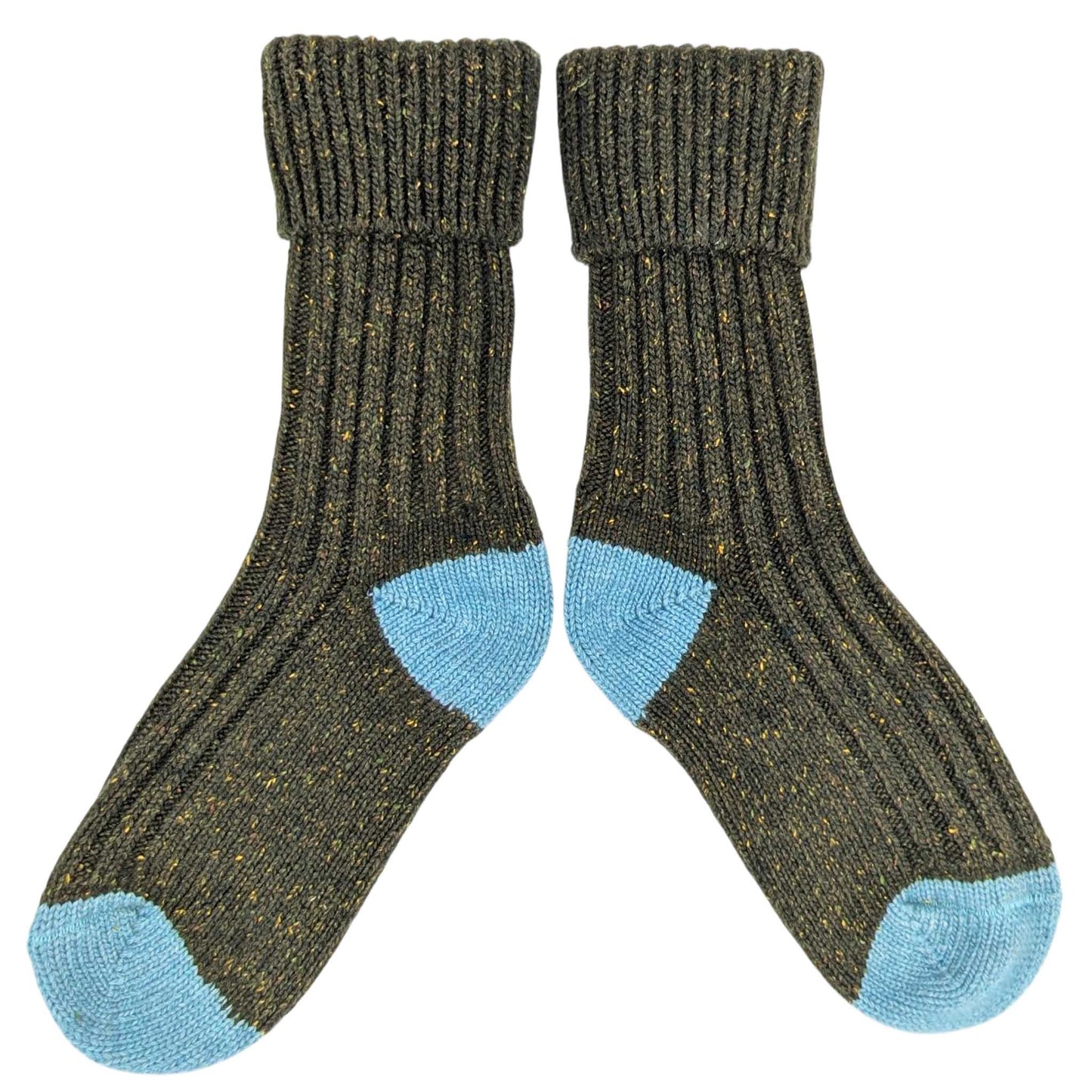 Recycled Lambswool & Silk Ribbed Socks (7 colours)